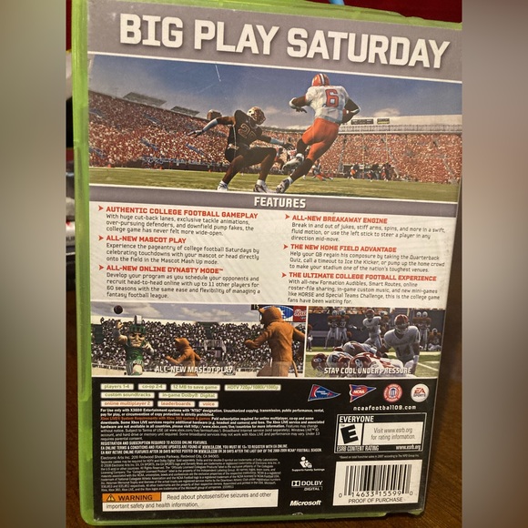 XBOX 360 Live NCAA Football 09 - Picture 2 of 4